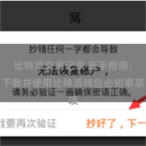 比特派交易记录 新手指南：下载并使用比特派钱包必知事项