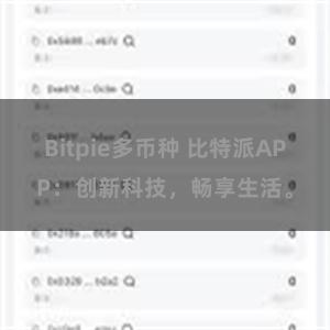 Bitpie多币种 比特派APP：创新科技，畅享生活。