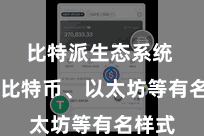 比特派生态系统  包括比特币、以太坊等有名样式